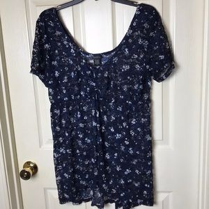 Torrid Navy Top High Low Hem Torrid 0 =Lg 12